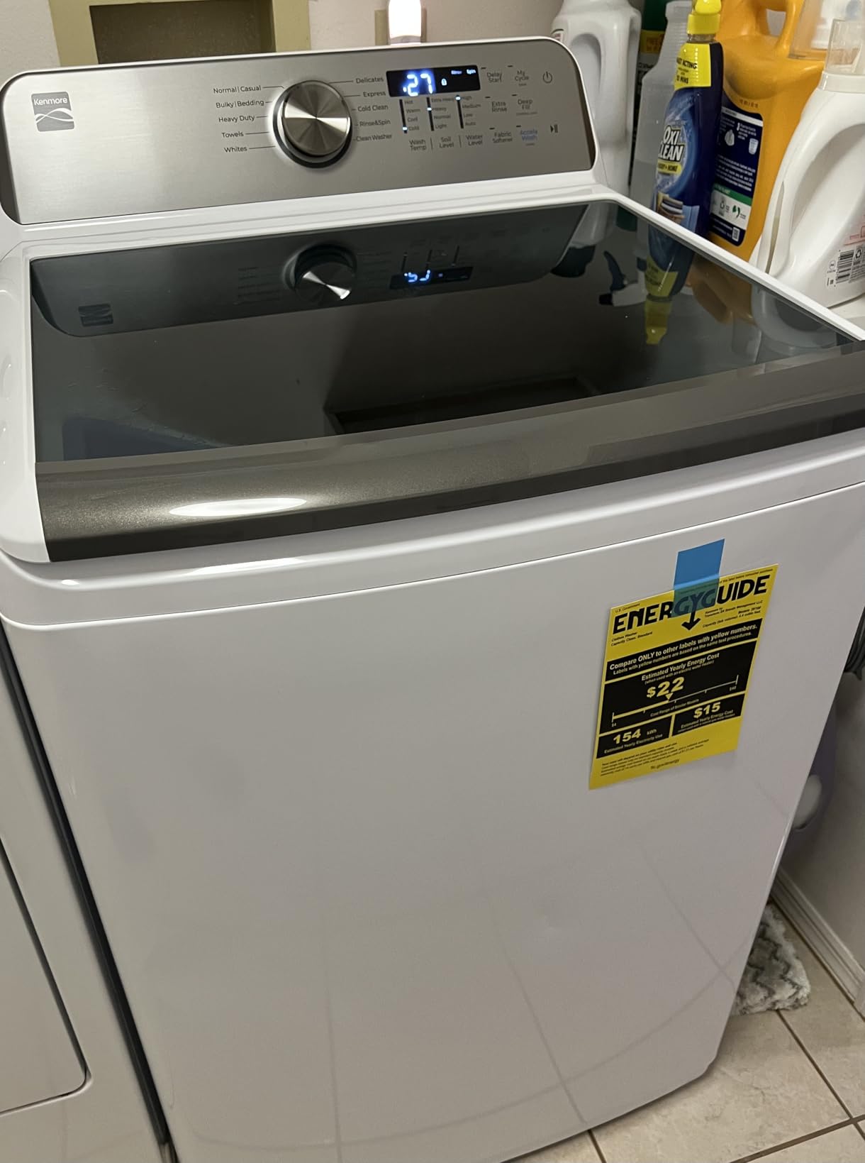 Kenmore 4.4 cu. ft. Top Load Washer with Triple Action Agitator for Tough Dirt & Stains - Accela Wash & Express Wash - LED - White customer photo 1