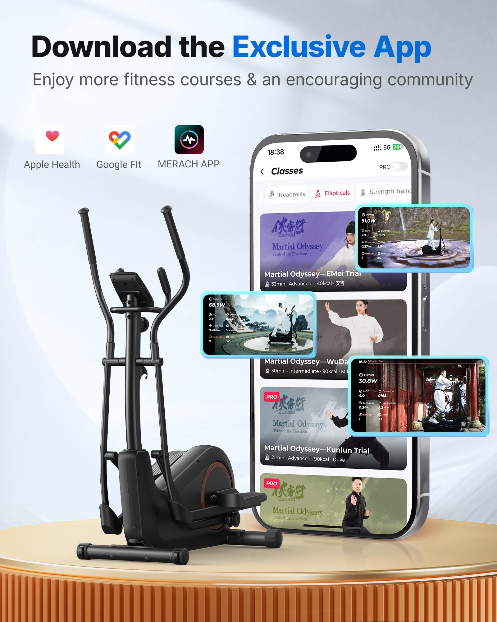 MERACH Elliptical Machine customer photo 2