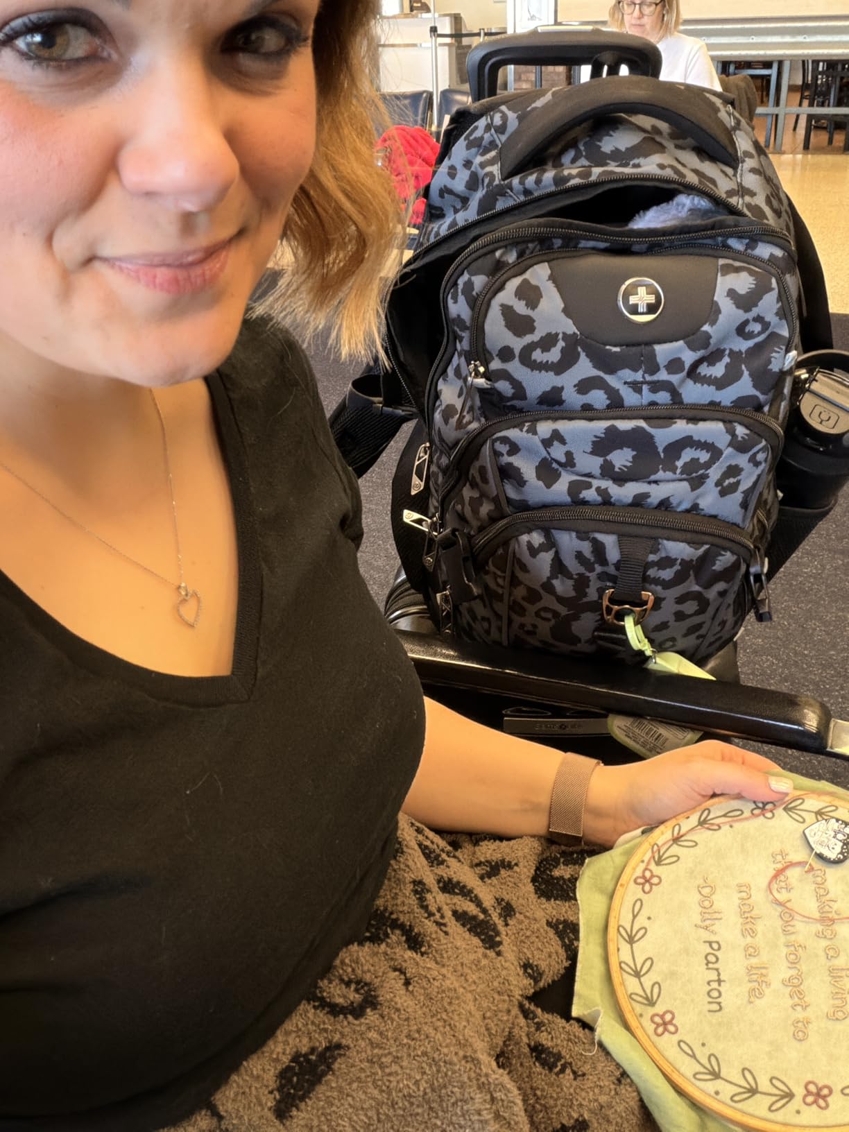 Swissdigital Design Laptop Backpack with USB Charging Port, Travel Backpack Fits 15.6 inches Computer, 31L College School Backpack for Women, Light Purple/Black | SD803-85 customer photo 1