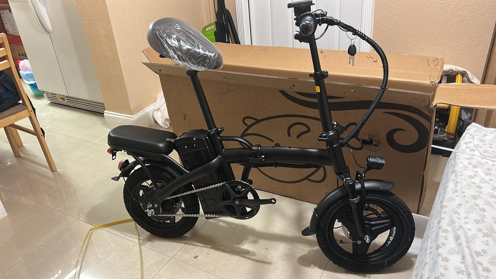Electric Bike for Adults, 1200W Peak Motor Commuter Ebike, 20-28MPH Speed, 32 Miles Range, Removable Waterproof Battery, Dual Disc Brakes Electric Bicycle, UL 2849 Certified customer photo 2