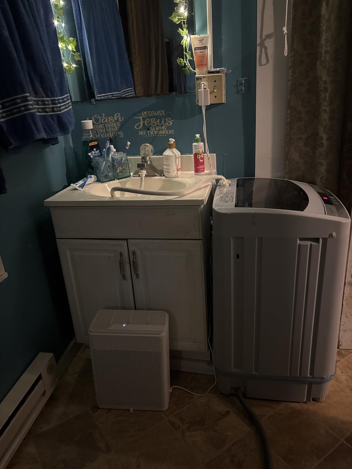 Giantex Full-Automatic Washing Machine Portable Compact 1.34 Cu.ft Laundry Washer Spin with Drain Pump, 10 programs 8 Water Level Selections with LED Display 12 Lbs Capacity customer photo 2