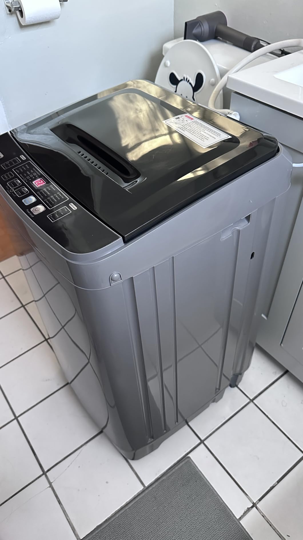 KRIB BLING 17.7 lbs Full Automatic Washing Machine with LED Display, Portable Washer Drain Pump, 10 Programs & 8 Water Levels Selections, Ideal for RV, Kitchen Camping, Apartment, Dorm, Dark Grey customer photo 2