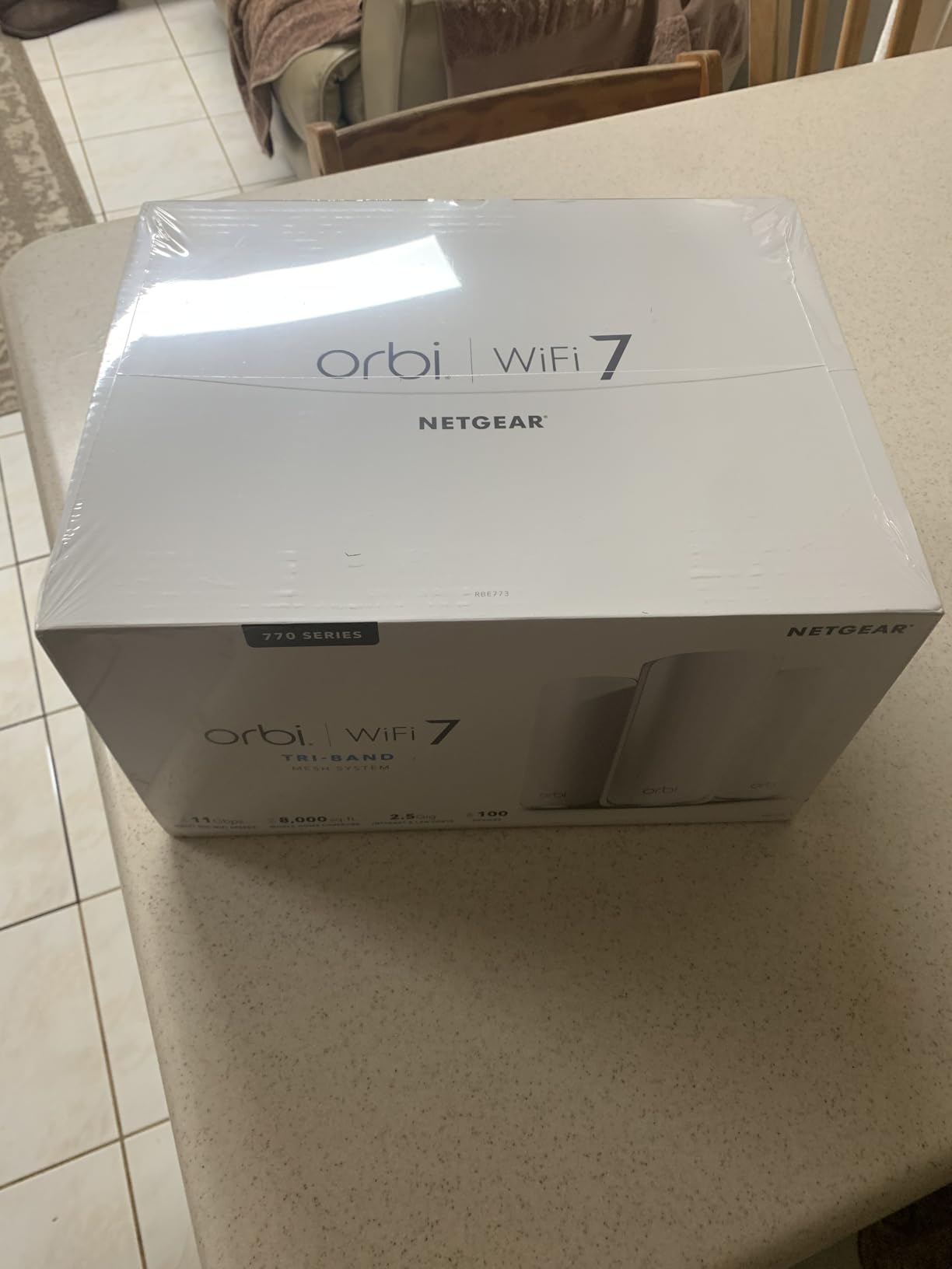 NETGEAR Orbi 770 Series Tri-Band WiFi 7 Mesh Network System (RBE773) - Router + 2 Satellite Extenders customer photo 1