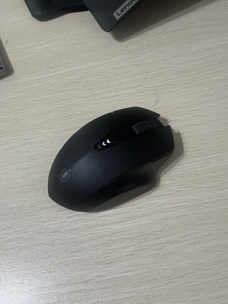 Uineer Wireless Mouse, Upgraded 2.4GHz Rechargeable (Battery Level Visible) Ergonomic Computer Mouse, 4 Levels DPI, Wireless Mice for Laptop Computer (Matte Black) customer photo 1