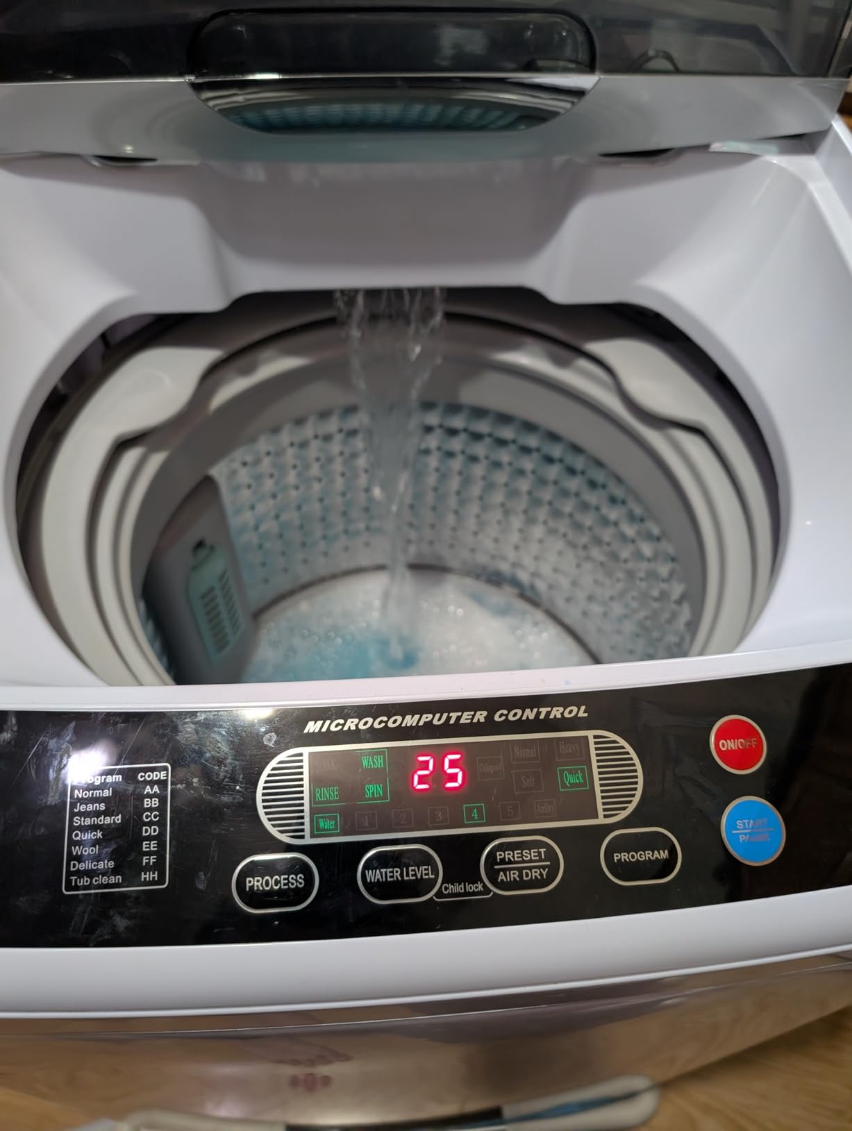 ROVSUN 25LBS Portable Washing Machine, Full-Automatic Electric Laundry Machine with Stainless Steel Drum, Compact Washer and Spin Dryer Combo with Drain Pump for Home, Apartment customer photo 2