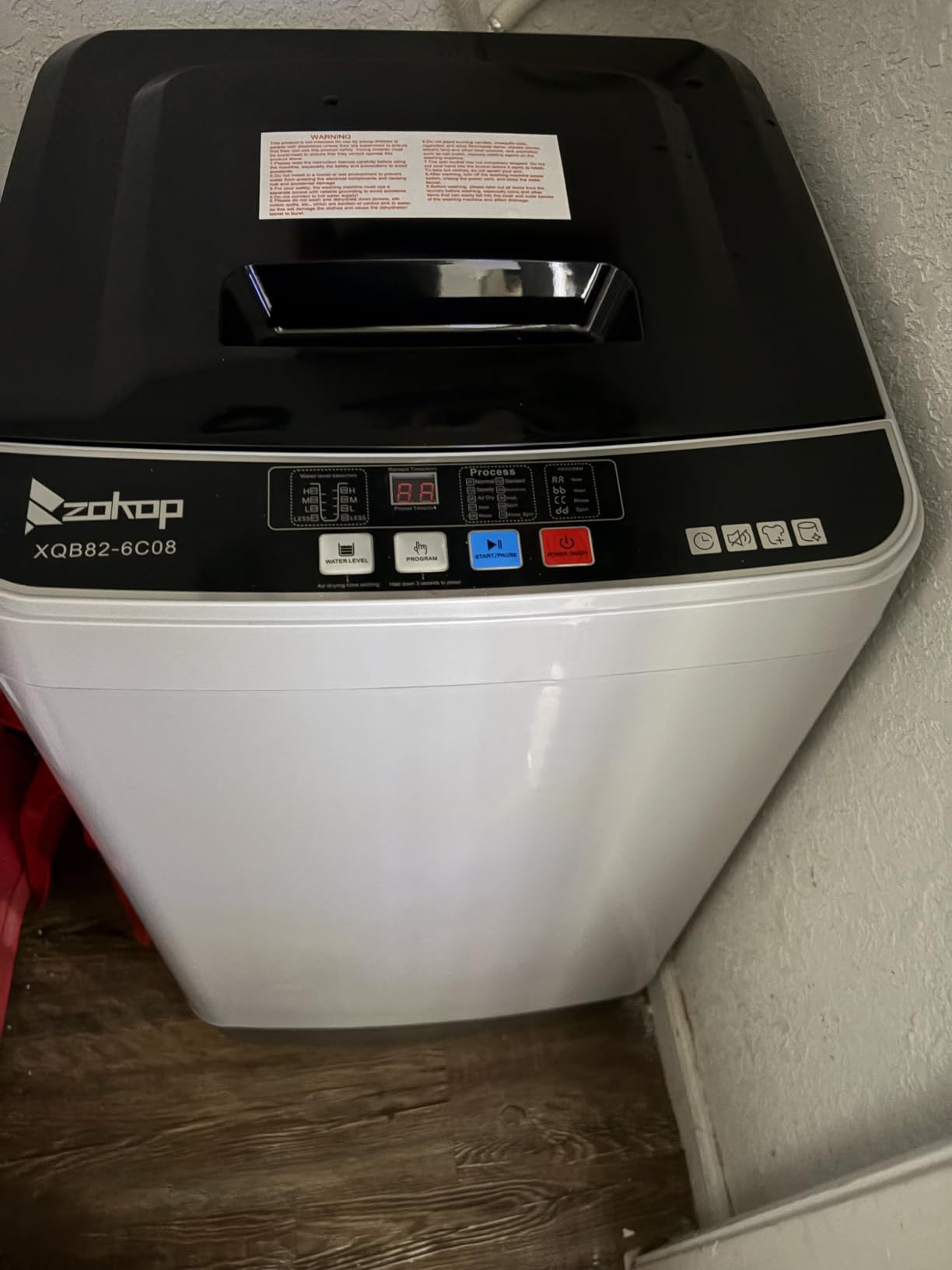 Winado Full Automatic Washing Machine, 17.6Lbs Top Load Portable Washer with Drain Pump, 10 Wash Programs 8 Water 2 in 1 Washer and Dryer for Apartments, RV, Camping customer photo 1