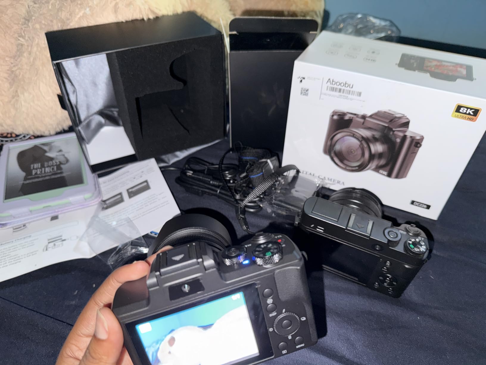 8K Digital Camera, 88MP WiFi Cameras for Photography with 3.2 Inch Touchscreen, 16X Zoom Autofocus Professional Dual Camera, Anti-Shake, 2 Batteries, 64GB Card, Flash, Lens Hood customer photo 1