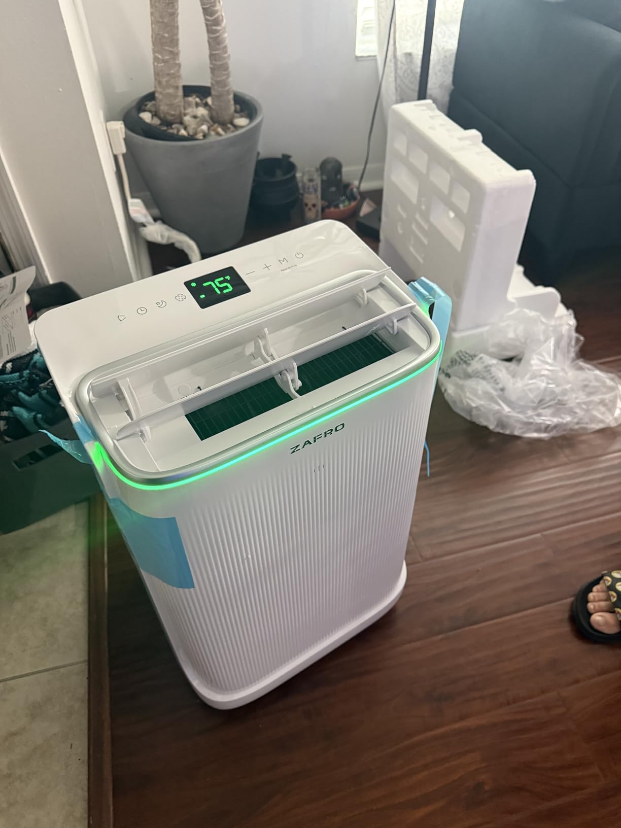 ZAFRO Smart Inverter Portable Air Conditioners, 14000 BTU (10000 BTU SACC) Dual Hose Portable AC Unit with Energy Saving/Ultra Quiet(42dB 2026)/Drainage-free Cool/APP/Remote for Multi-Scenario Use customer photo 1