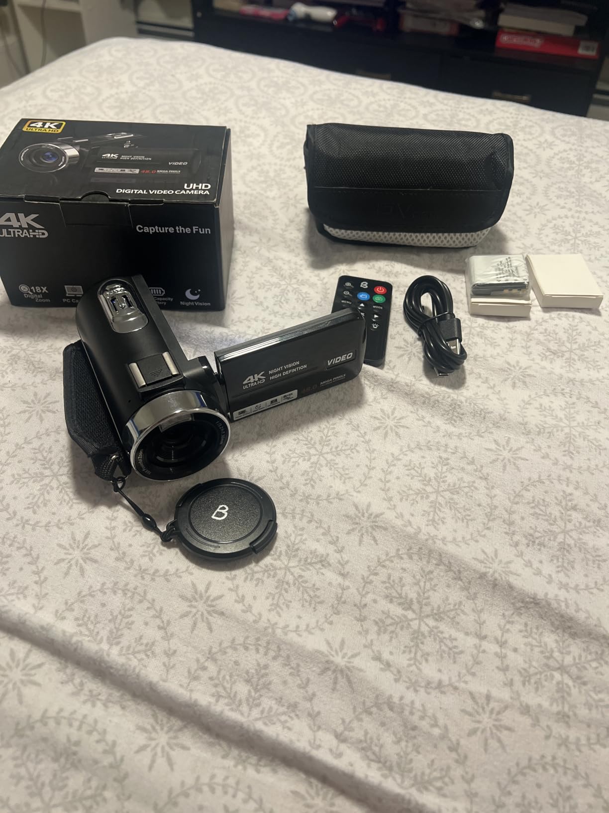 Camcorder Video Camera 4K UHD 80MP IR Night Vision Vlogging Camera for YouTube 18X Digital Zoom Camcorder Autofocus 3.0