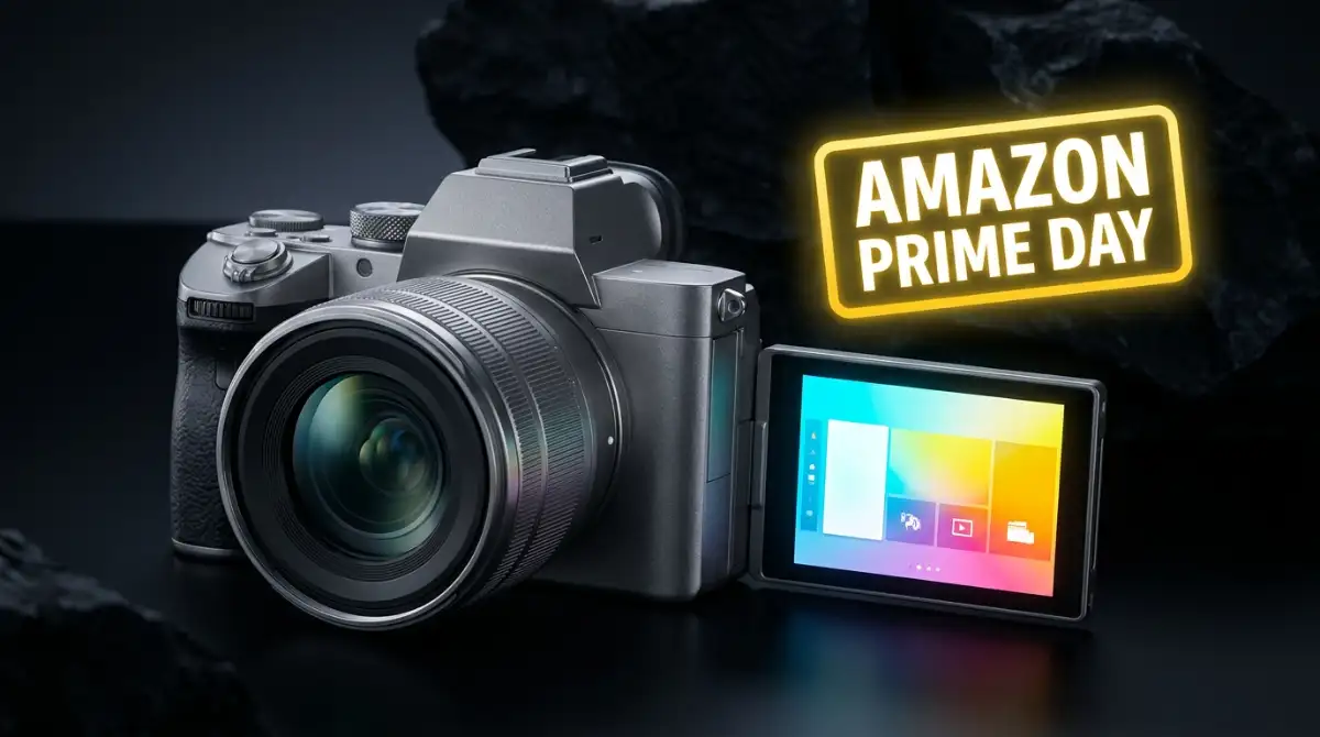 10 Best Beginner Camera Deals 2026: Amazon Prime Day Picks A beginner mirrorless camera with an articulating 1500-nit display and AI subject tracking, featured as a top deal during the Amazon Prime Day event.