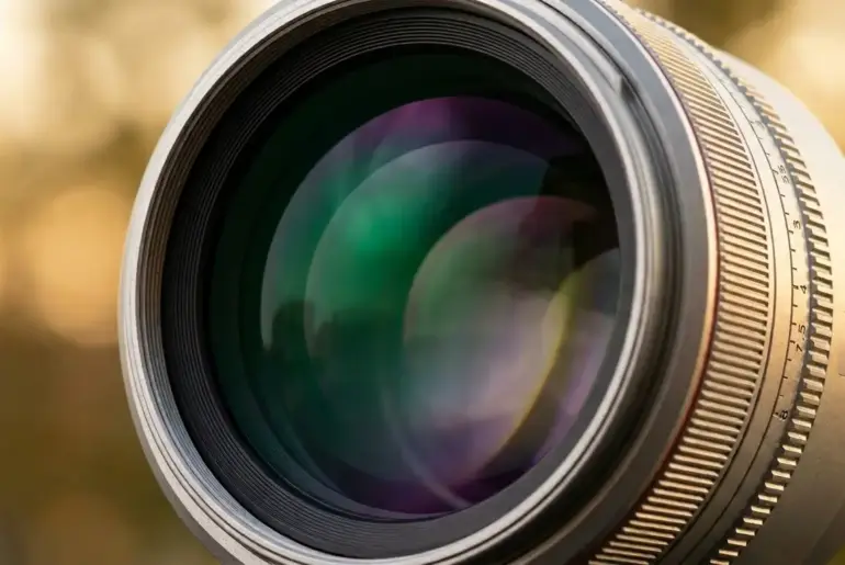 A camera lens featuring high-index glass and VCM autofocus technology, showcased as a top deal for the Amazon Prime Day event.