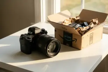 A mirrorless camera featured in the Amazon Prime Day tech deals, showcasing 10-bit color depth and AI NPU performance benchmarks for GuideSpot.