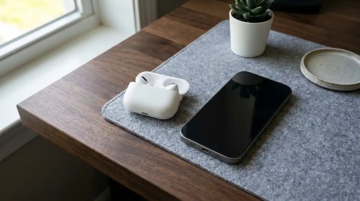 Apple AirPods Pro 2 Review (2026): H2 Chip & FDA-Cleared Hearing Aid Tested Apple AirPods Pro 2 wireless earbuds with charging case highlighting H2 chip, active noise cancellation, and hearing aid features