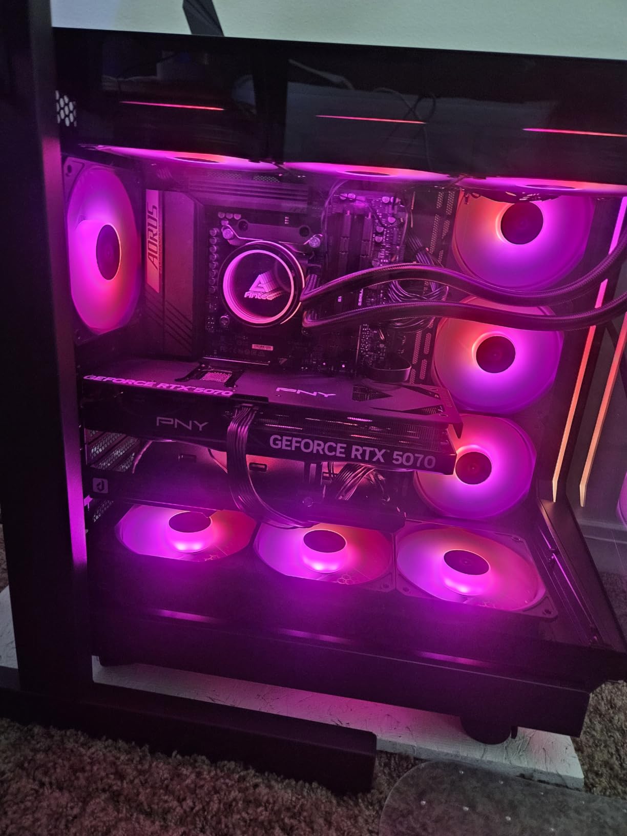Antec C5 ARGB, Mid-Tower ATX PC Case, Seamless Tempered Glass Front & Side Panels, 7×120mm ARGB PWM Fans Included, Supports Up to 10 Fans, 360mm Radiator Support, Type-C 3.2 Gen 2 customer photo 1