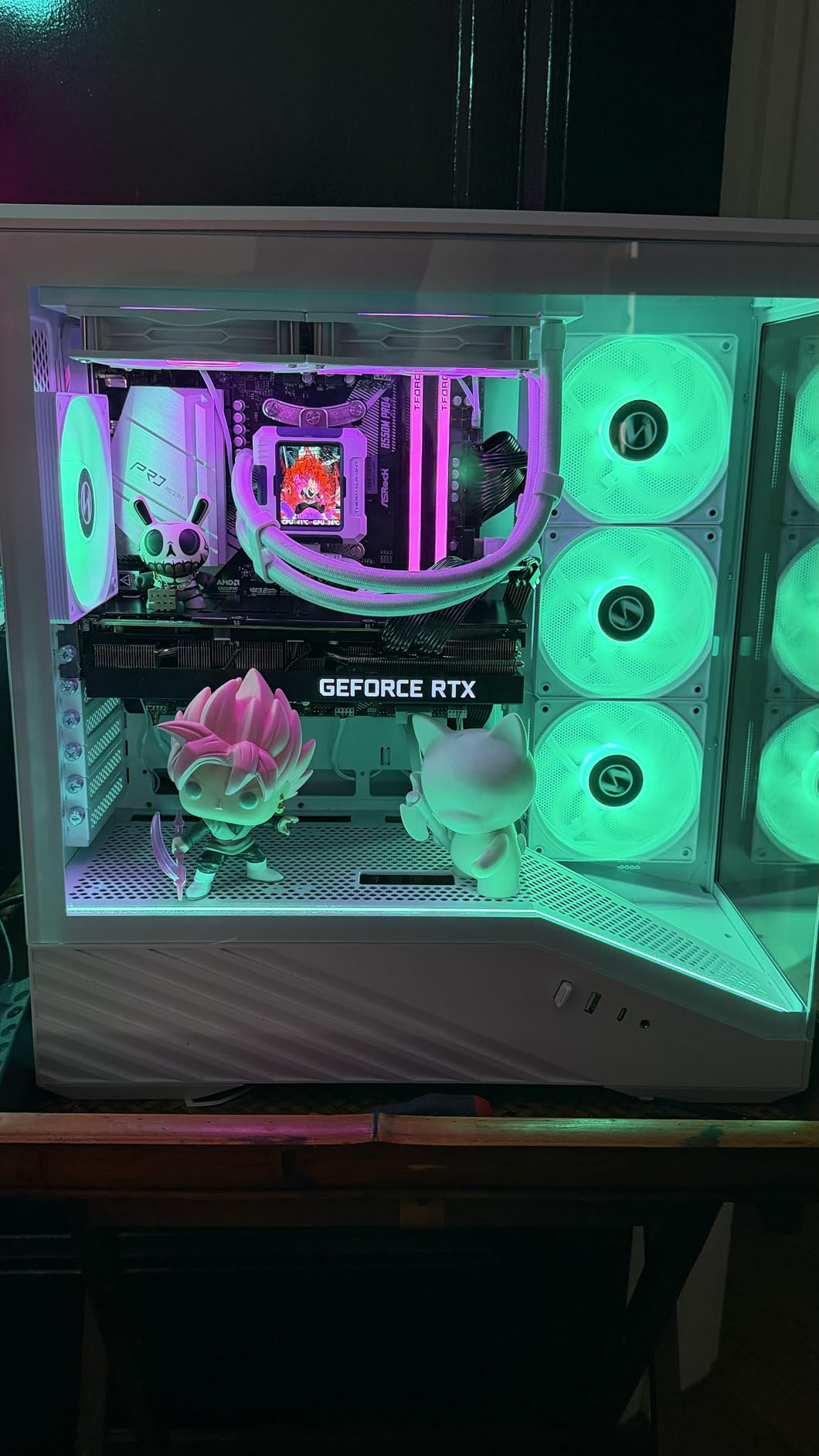 Lian Li Vector V100 ATX Mid-Tower PC Case with 4 ARGB PWM Fans, Black | Side I/O USB-C | Dust Filiter | Support 420mm GPUs & 360mm Radiator | Included GPU Bracket | LED & Display Platform (V100RX) customer photo 2