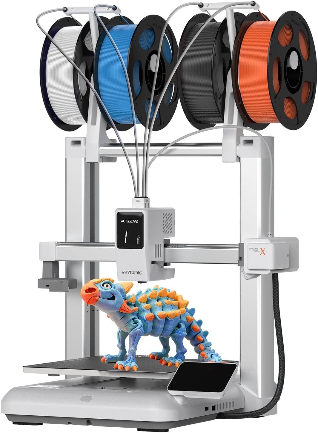 Anycubic Kobra X Multicolor 3D Printer, Easy Setup with Native 4-Color Printing Up 19 Color, 600mm/s Fast 3D Printing, AI Camera, Quiet 45dB, 260mm³, FDM for Kids Beginners Family Makers Professional customer photo 2