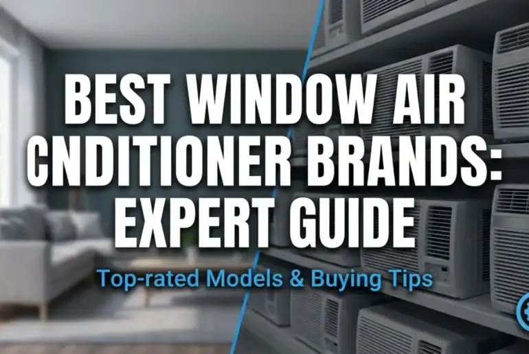 Leading window air conditioner brands displayed in a modern home and appliance showroom featuring energy-efficient window AC units