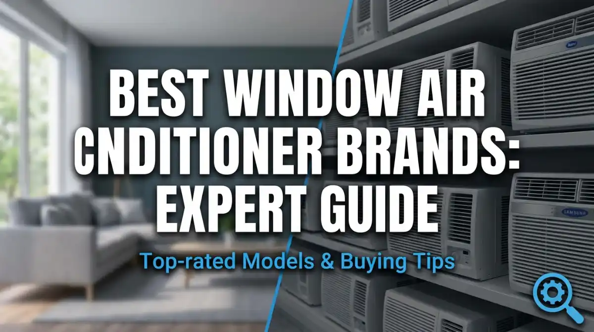 Best Window Air Conditioner Brands (2026): Expert Guide Leading window air conditioner brands displayed in a modern home and appliance showroom featuring energy-efficient window AC units